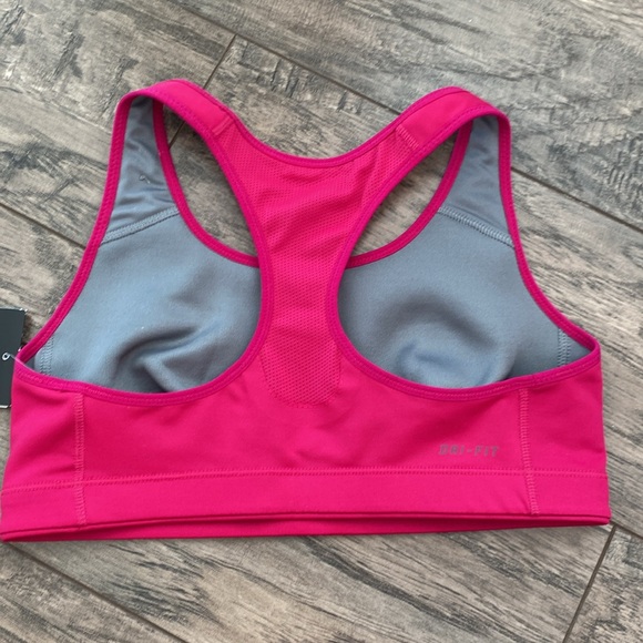 NWT Nike Magenta Dri-Fit Sports Bra, Size S - Picture 2 of 9